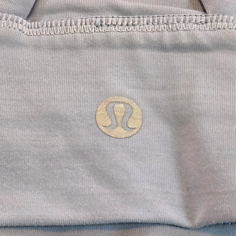 Lululemon Energy Bra Longline Womens 4 Blue Lavender Strappy Back Medium Support